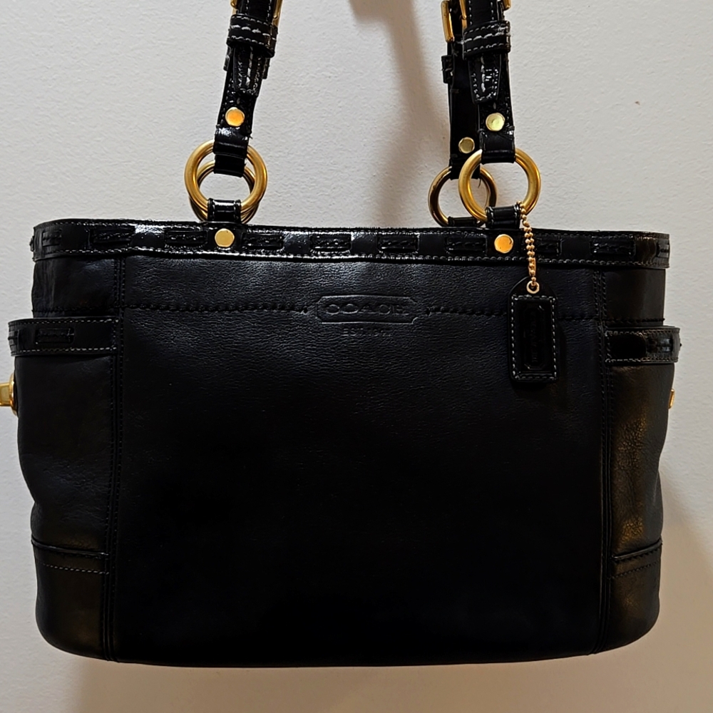 COACH - Gallery Black Leather Shoulder/Tote